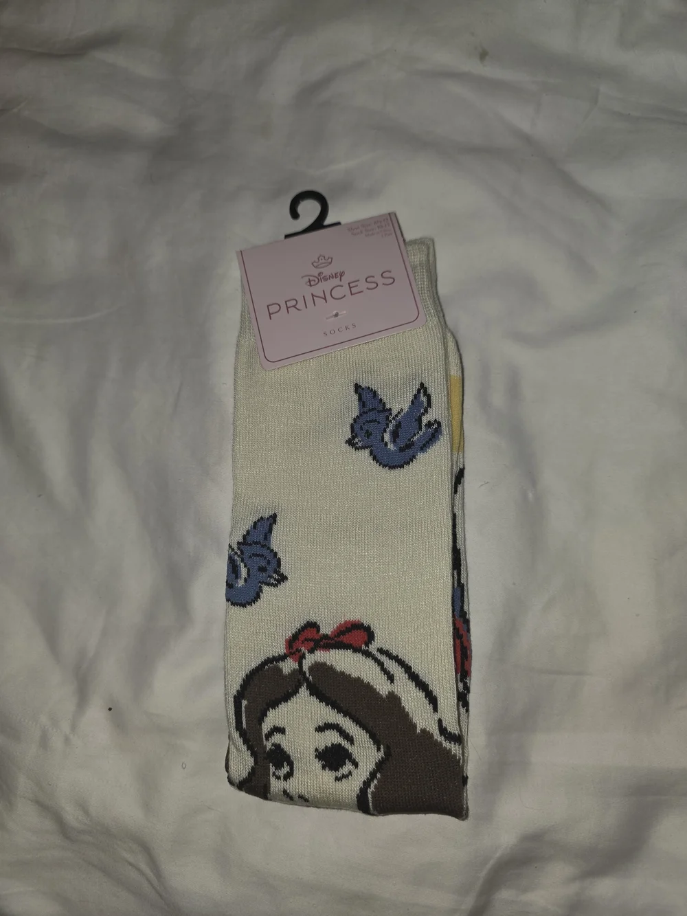 Disney Snow White Patterned Crew Socks - Cream, Blue, Red